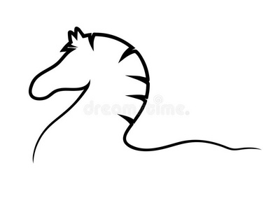 白色的马标志。