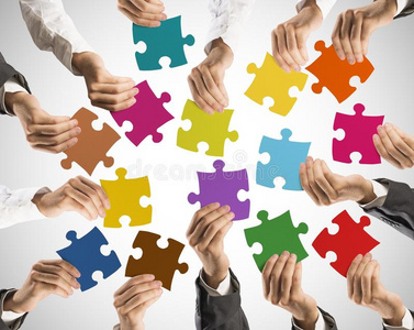 重组整合团队合作与整合理念照片