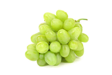 一串串成熟多汁的绿色葡萄