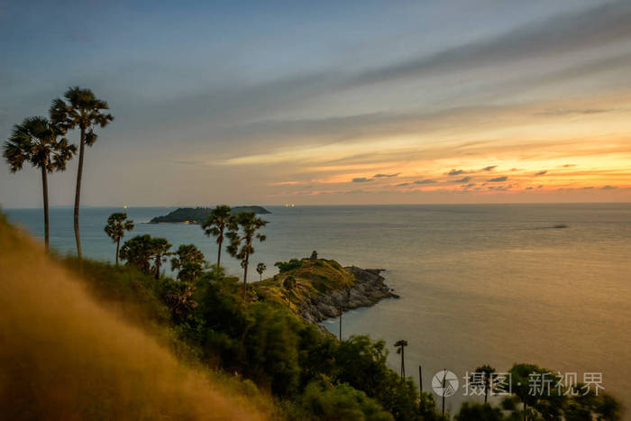 蓬贴海角象征意义的地方看日落在普吉岛泰国