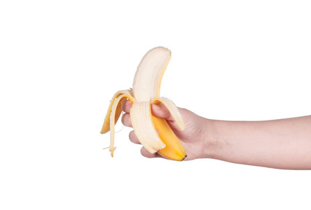打开香蕉在手