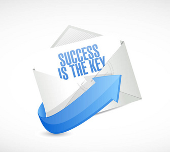 成功是关键邮件标志的概念