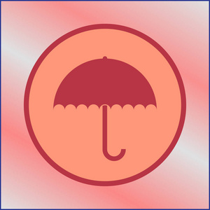 雨伞图标矢量平面设计