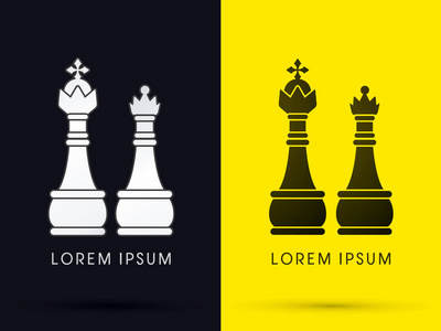 明信片与平面设计,国际象棋和玩家图标国际象棋国际象棋国际象棋图标