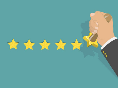 5 星级评分等距矢量图照片