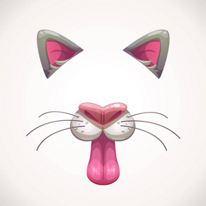 小猫动物面具图片