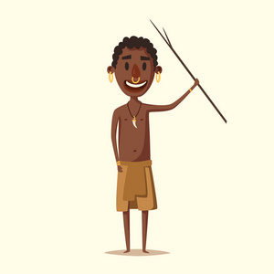 南美土著.卡通矢量图照片