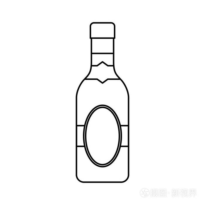 葡萄酒瓶简笔画图片