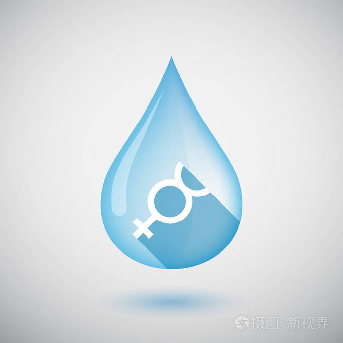 孤立的水滴与水星行星符号