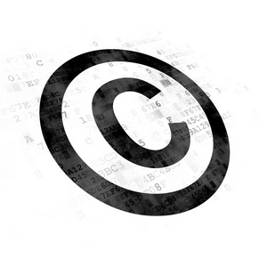 法律概念 版权数字背景