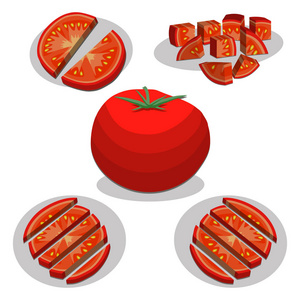 红番茄的插图徽标