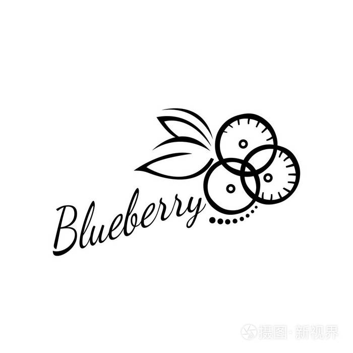 矢量标志蓝莓