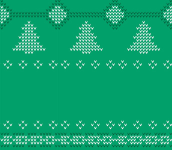 绿色针织针织的圣诞毛衫模式