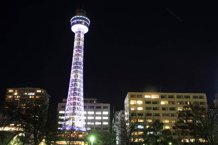 日本神奈川横滨海洋塔夜景