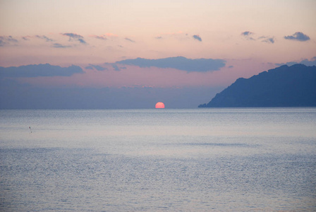 海景。 萨莱诺坎帕尼亚。南意大利