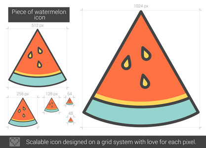 Piece 西瓜线图标