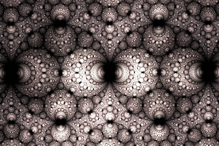 抽象灰色球形分形计算机生成图像