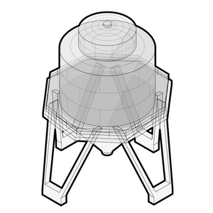 汽油储水池，等距建设信息图形。柴油，燃料供应资源