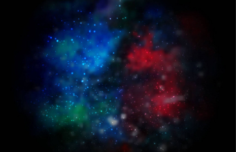 抽象矢量宇宙银河背景星云 星团与明亮闪烁的星星
