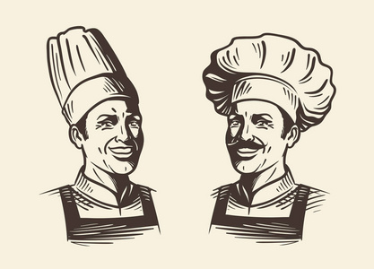 明星厨师的帽子复古图片