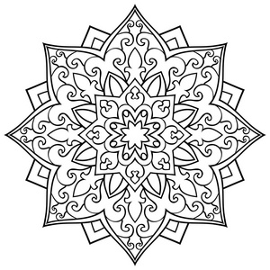 矢量简单曼荼罗图片-矢量简单曼荼罗素材-矢量简单曼荼罗插画-摄图新