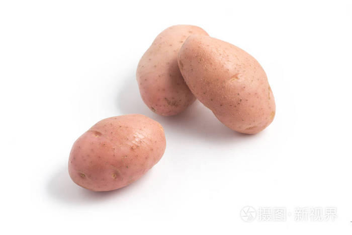 粉红色的马铃薯。阿斯