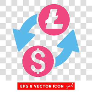 美元 Litecoin 交流矢量图标