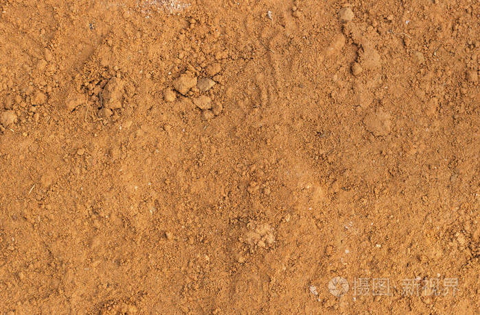 柔软的棕色的土壤在顶视图上拍一张照片