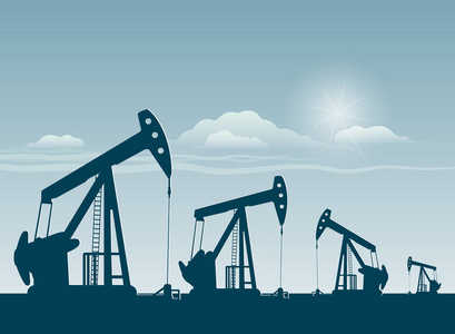 石油剪影图片