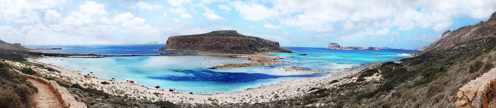 panorana 的海岸景观海希腊克里特岛岛