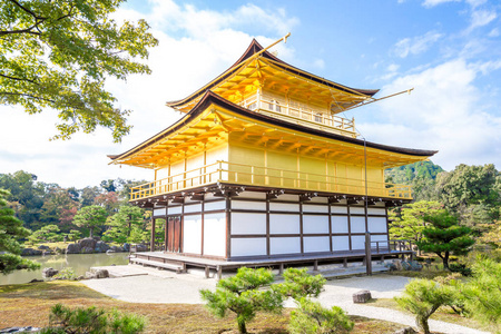 在日本京都的金阁金阁寺