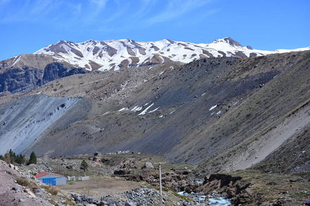 冰川 雪和山在智利圣地亚哥