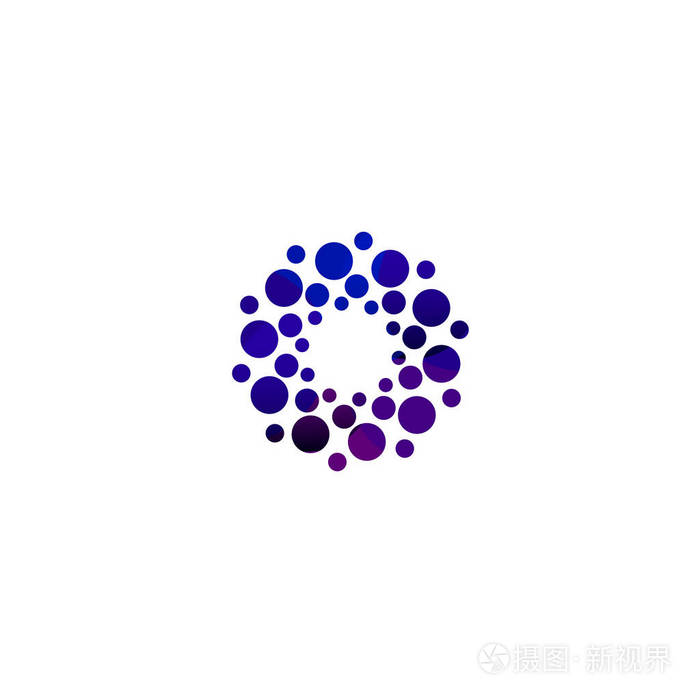 波尔卡圆点圆形标志