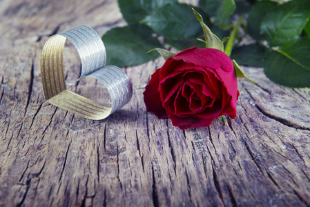 红玫瑰和心