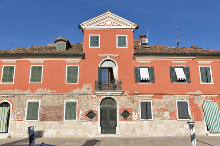 布拉诺，意大利五颜六色画的房子