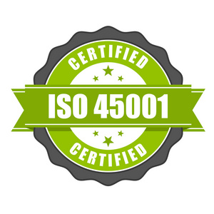 Iso 45001 标准徽章健康和安全