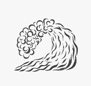 标志设计.冲浪的剪影照片