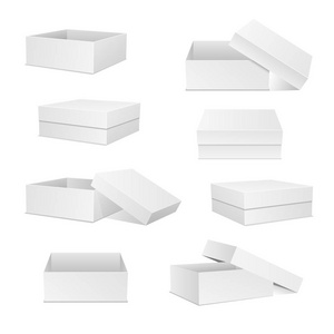 白盒子集合。方形框矢量集