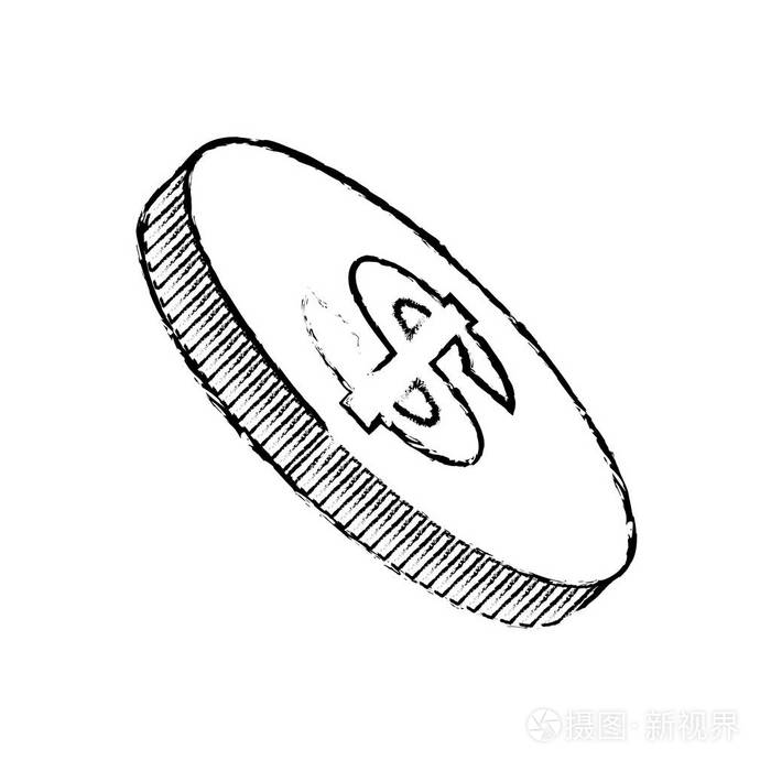 孤立的硬币钱插画-正版商用图片0w92sm-摄图新视界