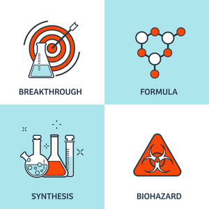 矢量图。平医学背景。卫生保健 急救 研究 心脏病。医学研究。化学工程，制药。大纲内衬