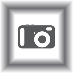 平面图标照片相机为 Web 移动和业务