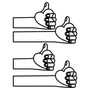 人类的手大纲图片-人类的手大纲素材-人类的手大纲插画-摄图新视界