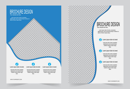 海报设计蓝色模板宣传册模板图片