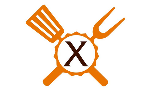 徽标的餐厅，字母 X