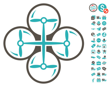 与免费奖金无人机螺钉图标图片