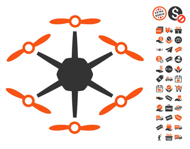 与免费奖金 Hexacopter 图标