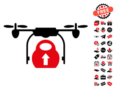 装载货物无人机图标免费奖金