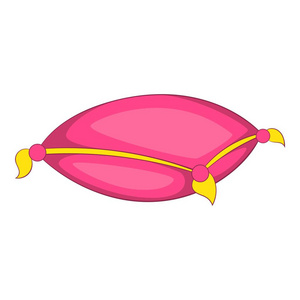 卡通风格粉红色枕头图标