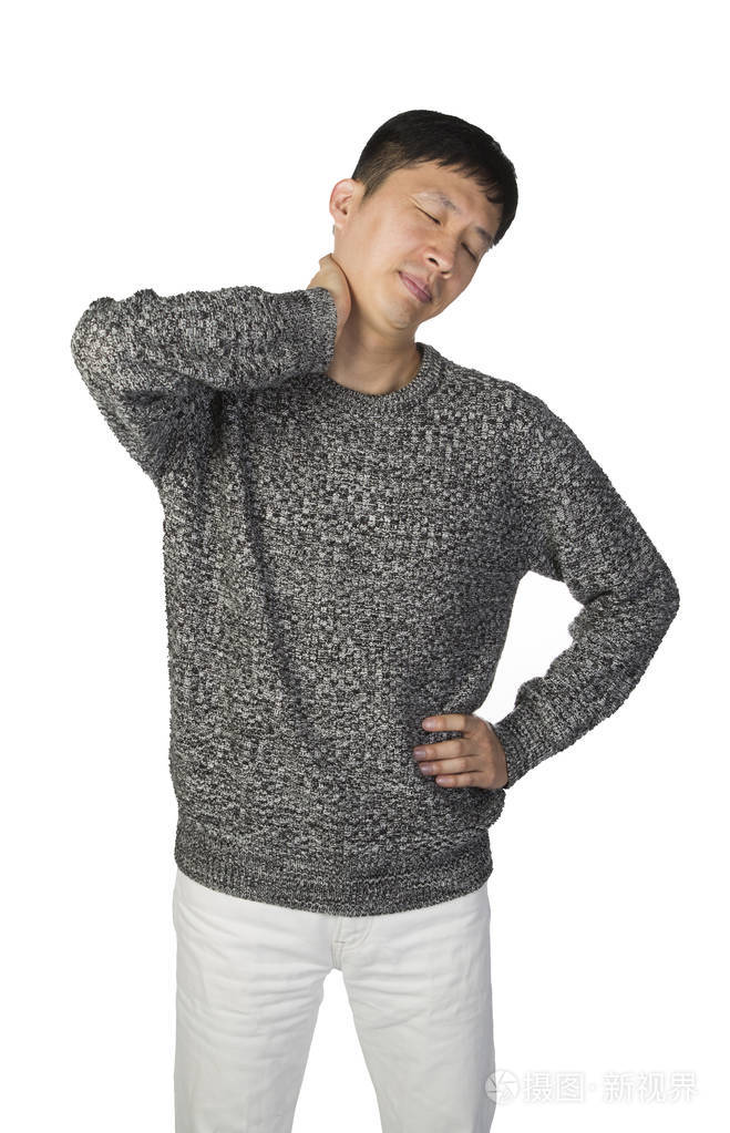 亚洲人伸长脖子