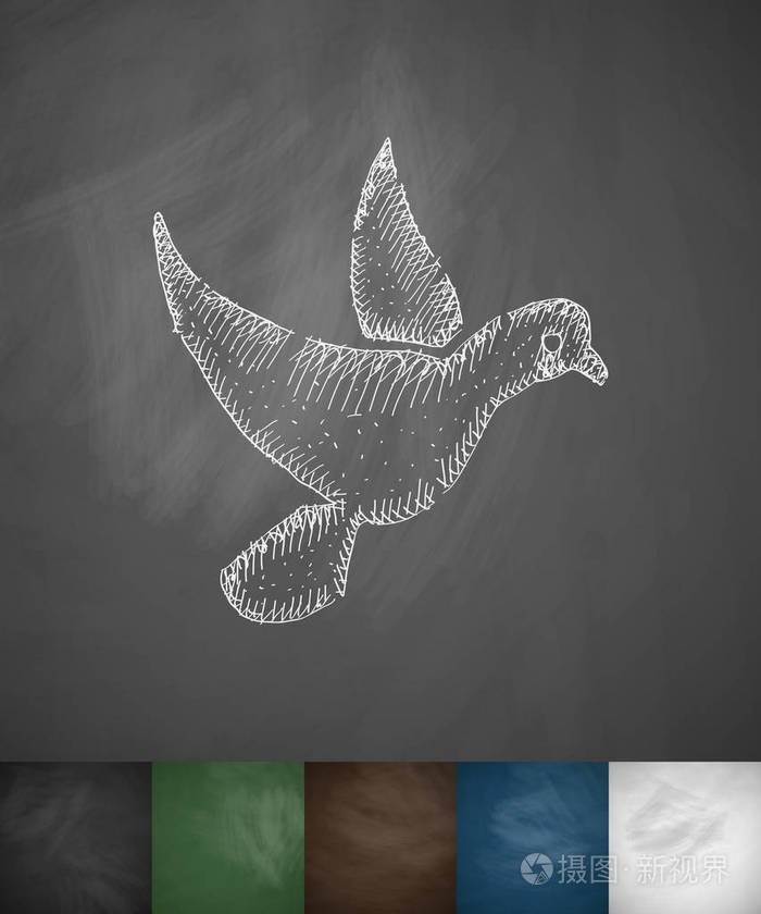 手绘鸽子图标插画-正版商用图片0wa0jo-摄图新视界